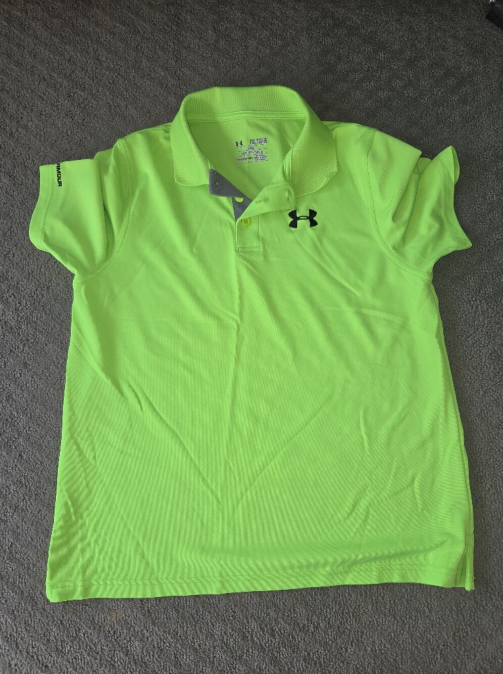 Under Armour Boys Neon Green Polo Shirt